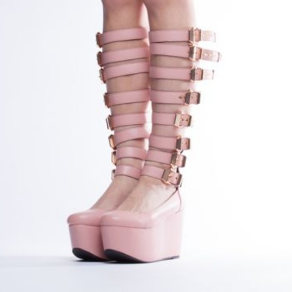 YES Milky Way White Leather Flatforms - Picture 12 of 14